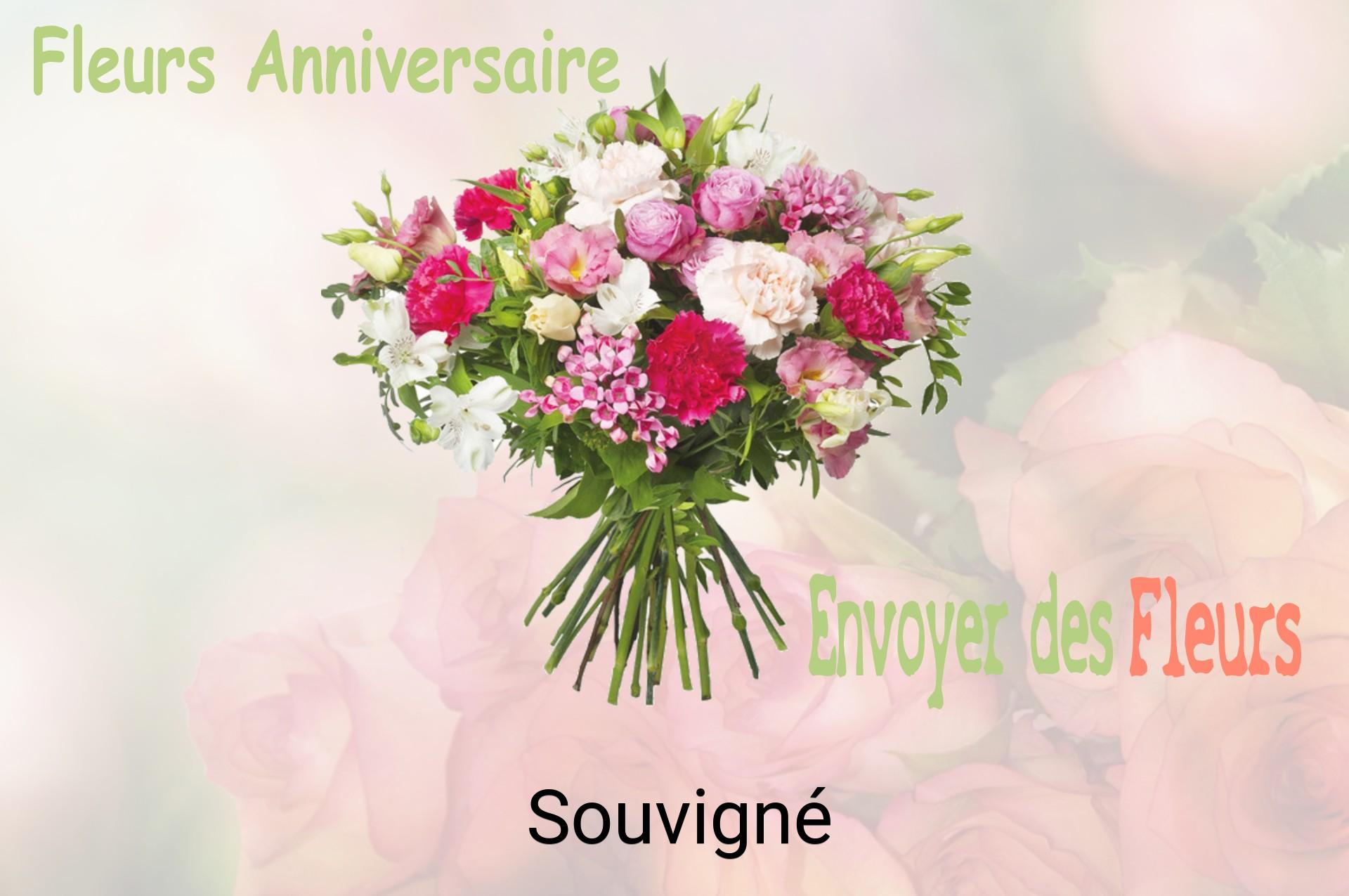 Bouquet de fleurs d’anniversaire livré à Souvigné